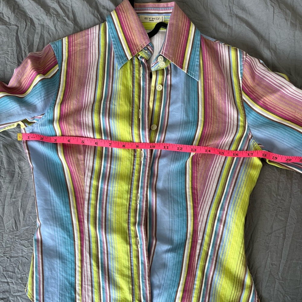 Etro button up blouse bright colors size IT 40/S - Picture 8 of 11